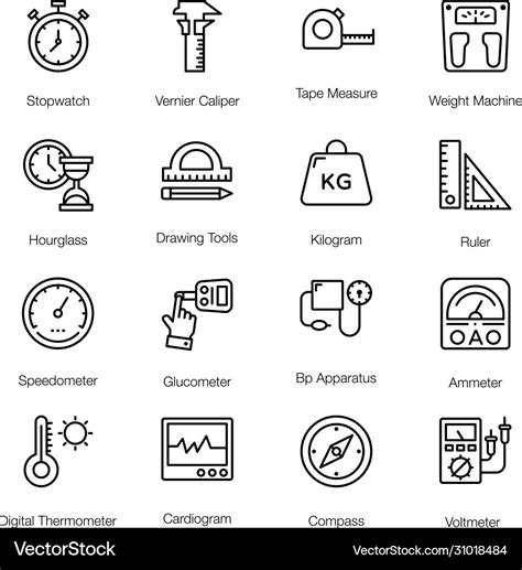 Measuring Tools Drawing With Names