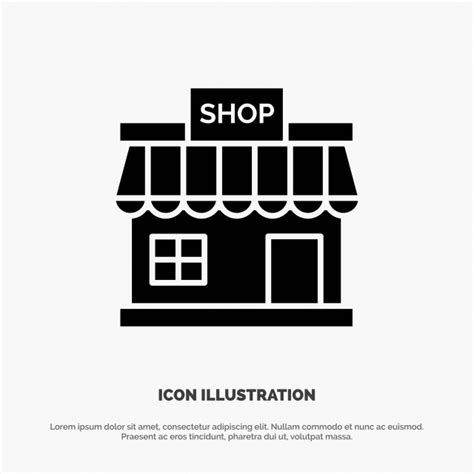 Online Shopping Store Vector Design Images, Shop Store Online Store Market Solid Black Glyph ...