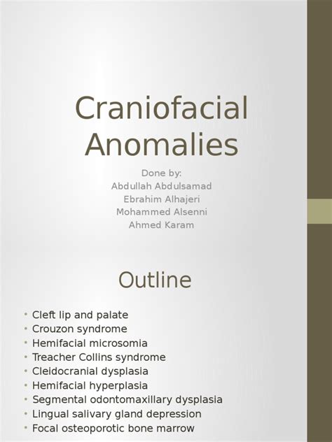 Craniofacial Anomalies | Human Head And Neck | Human Anatomy