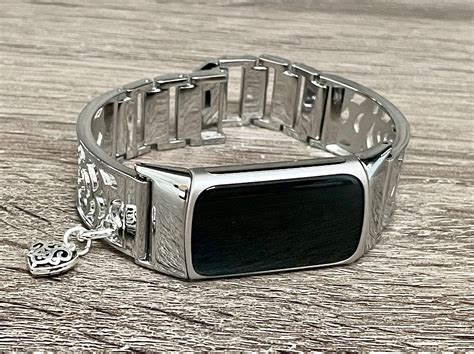 Silver Fitbit Charge 5 Band ∙ Women Fitbit Charge 5 Bracelet ∙ Fitbit ...