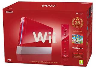 New RED Nintendo Wii Console