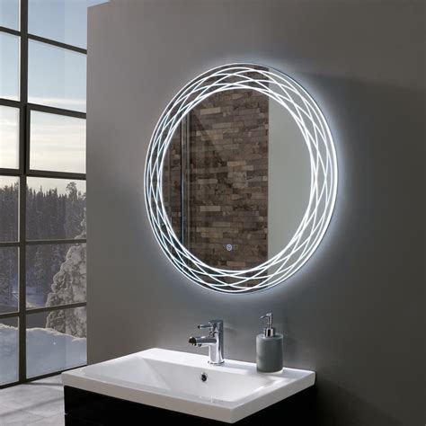 Finesse Ultra Slim Round LED Illuminated Mirror 700mm in 2020 | Mirror, Round mirror bathroom ...