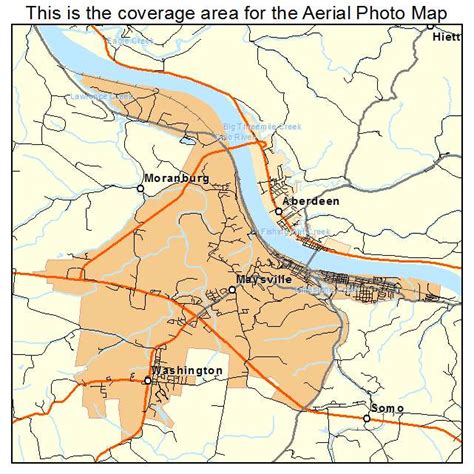 Aerial Photography Map of Maysville, KY Kentucky