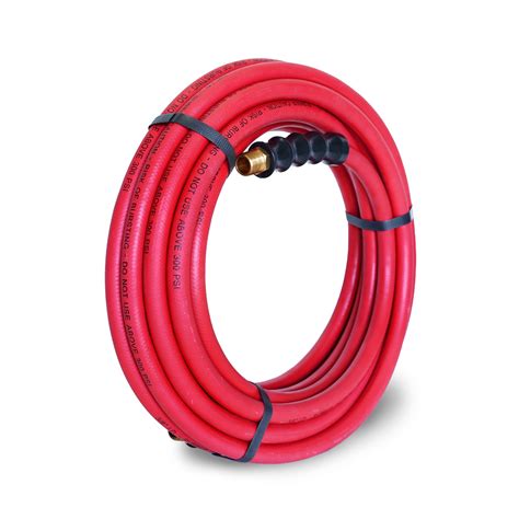 Steelman 35-Ft Rubber 3/8-In Id Air Hose With 3/8-Inch Npt Fittings – Steelman Tools