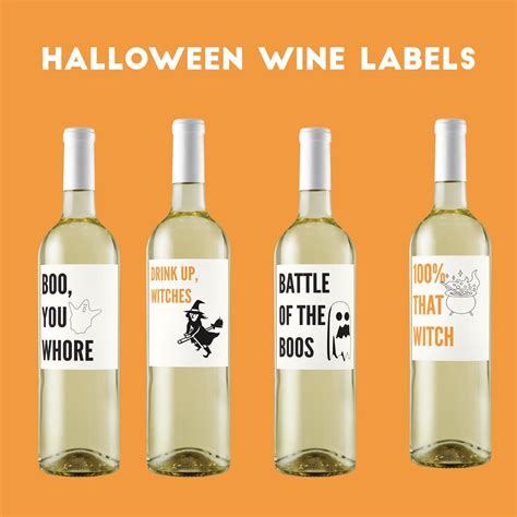Funny Halloween Wine Labels | Crimson and Clover Studio
