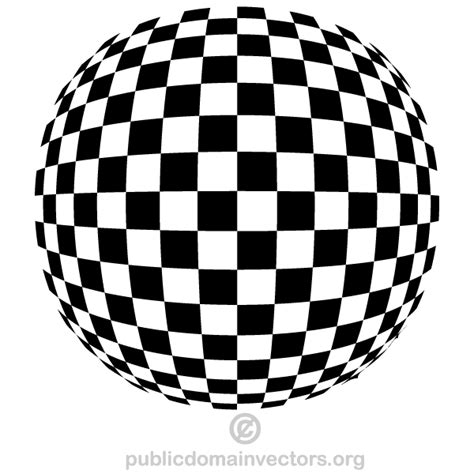 Checkered Spherical Shape Vector | Download Free Vector Art | Free-Vectors