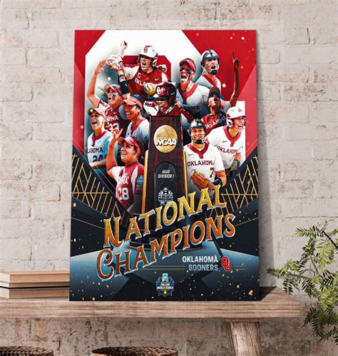 Oklahoma Sooners National Champions Poster Canvas - Kaiteez