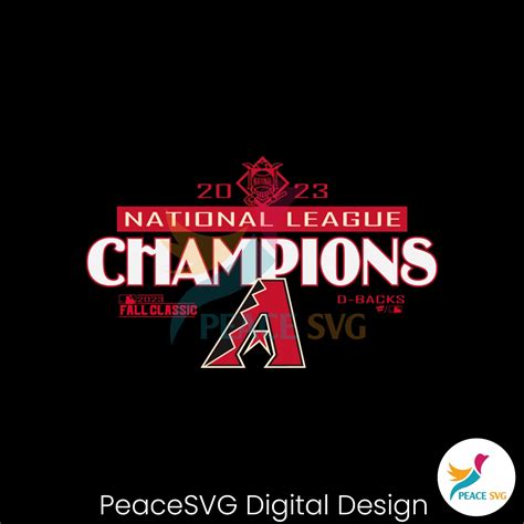 Arizona Diamondbacks 2023 National League Champions SVG » PeaceSVG