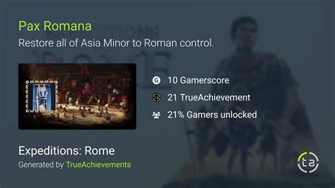 Pax Romana achievement in Expeditions: Rome (Windows)