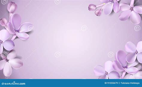 Pastel Background with Lilac Flowers. Stock Vector - Illustration of frame, lilac: 91555679