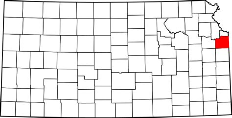 Image: Map of Kansas highlighting Johnson County