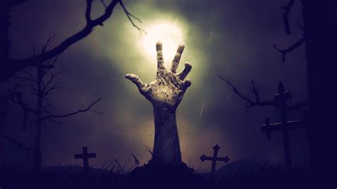 Download Zombie Hand From Cemetery 2560x1440 Resolution, HD 4K Wallpaper