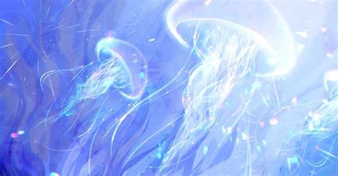 Blue Jellyfish Aesthetic Wallpaper