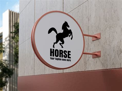 Logo Black and White - Horse Graphic by crownstudio · Creative Fabrica