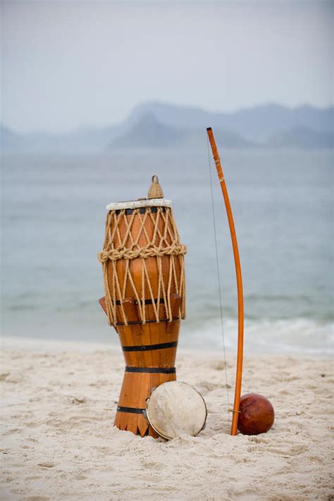 Stuart Freedman | A atabaque (drum) and berimbau used in Capoeira