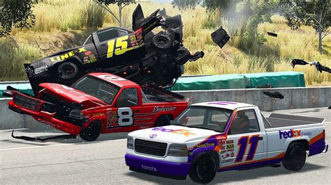 NASCAR Racing Crashes #50 | BeamNG Drive - Win Big Sports