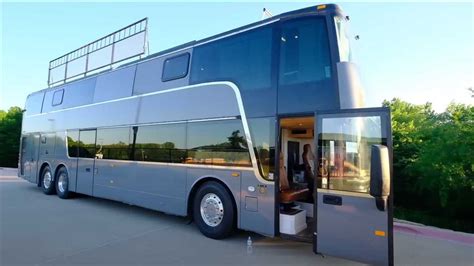 Double-Decker Bus Converted Into Two-Story RV For Family Of Eight