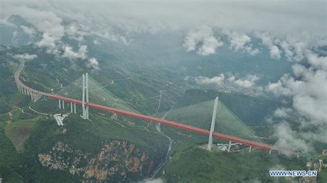 Breathtaking view of Beipanjiang Bridge in southwest China - Xinhua ...