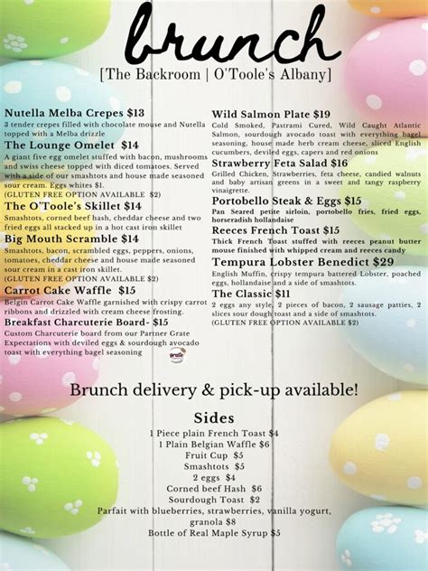 Total 34+ imagen easter buffet menu - Abzlocal.mx