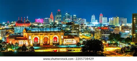 Kansas City Night Skyline Photos, Images and Pictures