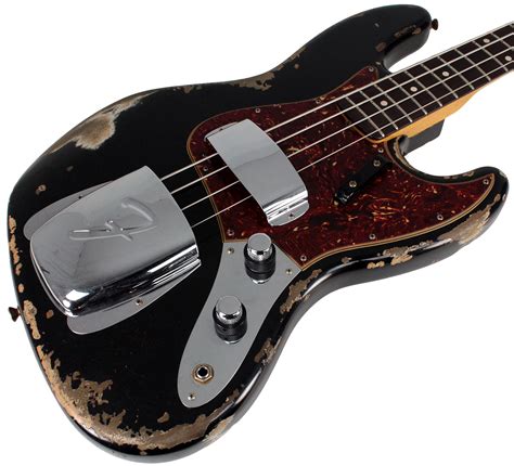 Fender Custom Shop Limited 1960 Jazz Bass, Heavy Relic, Aged Black ...