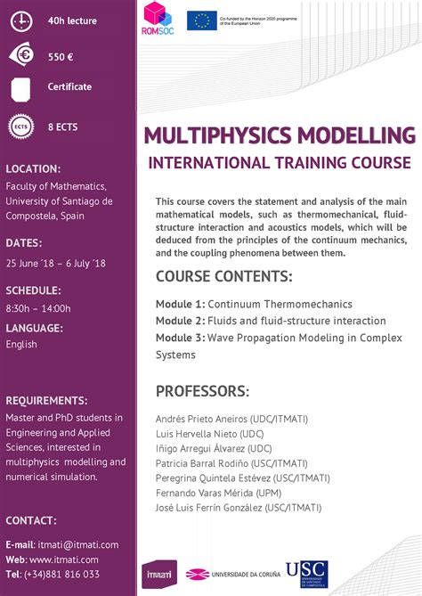 TRAINING COURSE: MTC-1: MULTIPHYSICS MODELLING | Itmati