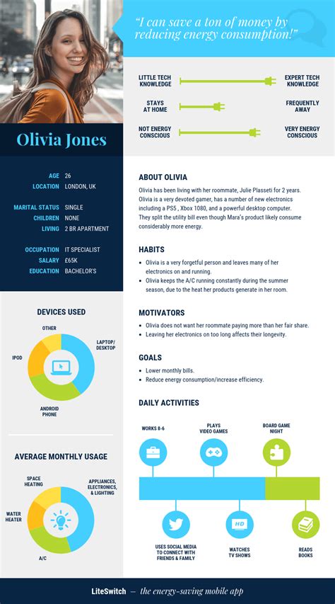 Energy Consumption User Persona Guide - Venngage | Persona marketing ...