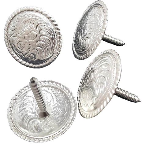 WESTERN SILVER CONCHO 1″ - Hill Saddlery and Tack | Conchos, Western saddle, Silver