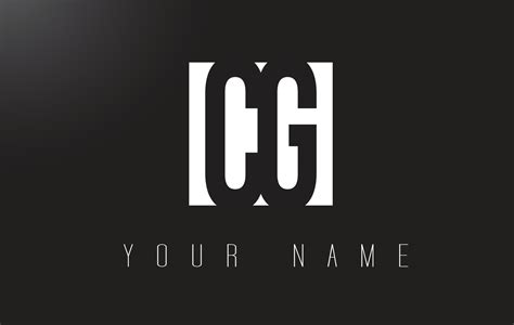 CG Letter Logo With Black and White Negative Space Design. 5074744 ...