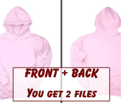 Light Pink Front & Back Hoodie Mockup Gildan 18500 Mock up - Etsy