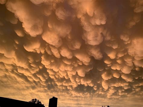 Mammatus Clouds after the squall line came through Eastern OK yesterday ...