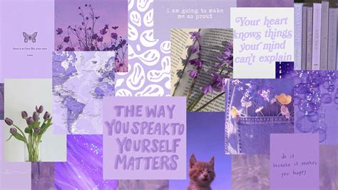 Aesthetic Purple Desktop Wallpaper - Etsy