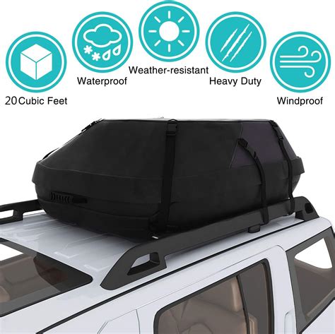 MIDABAO 20 Cubic Waterproof Duty Car Roof Top Carrier-Car Cargo Roof Bag Car Roof Top Carrier ...