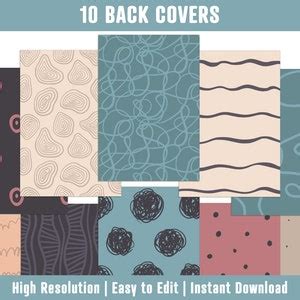 Powerpoint Binder Cover Templates, 10 Printable/editable Abstract Coversspines, Binder/planner ...