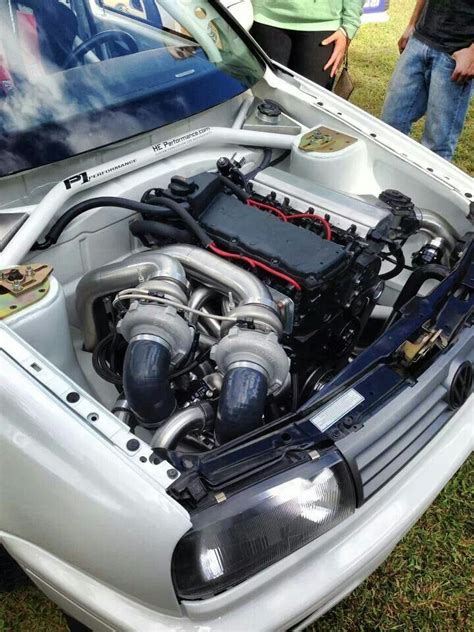 Longitudinally mounted twin turbo VR6 Mk3 Vw Golf Mk4, Vw Mk1 ...