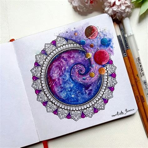 Watercolor Galaxy Art