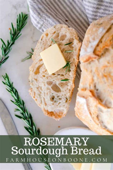 Rosemary Sourdough Bread - Farmhouse on Boone