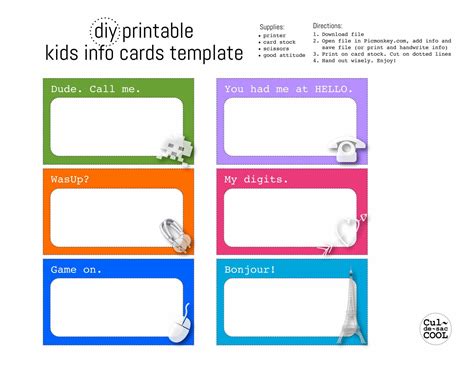 Child Id Card Template Free intended for Id Card Template For Kids – Sample.gelorailmu.com