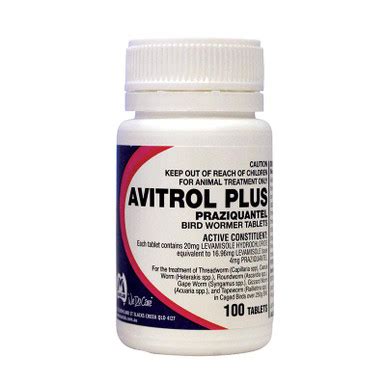 Avitrol Plus Bird Worming Tablets (100 tablets)