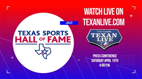 2023 Texas Sports Hall of Fame Inductees - Press Conference - 4/15/23 ...