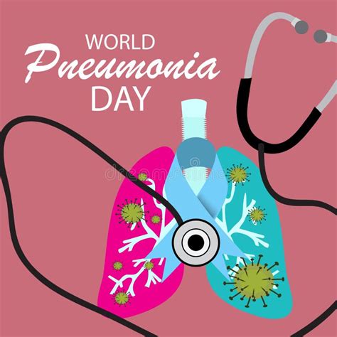 World Pneumonia Day stock illustration. Illustration of flyer - 159163193