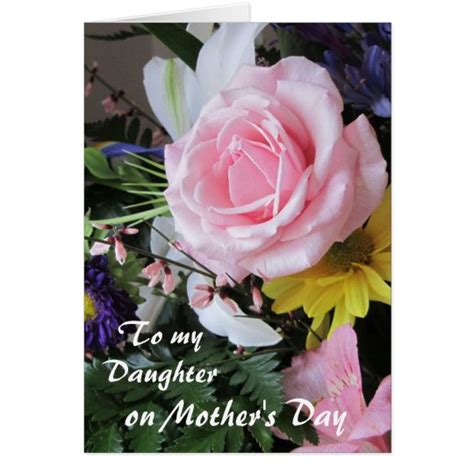 Happy Mother's Day-Daughter-Pink Floral Card | Zazzle.com