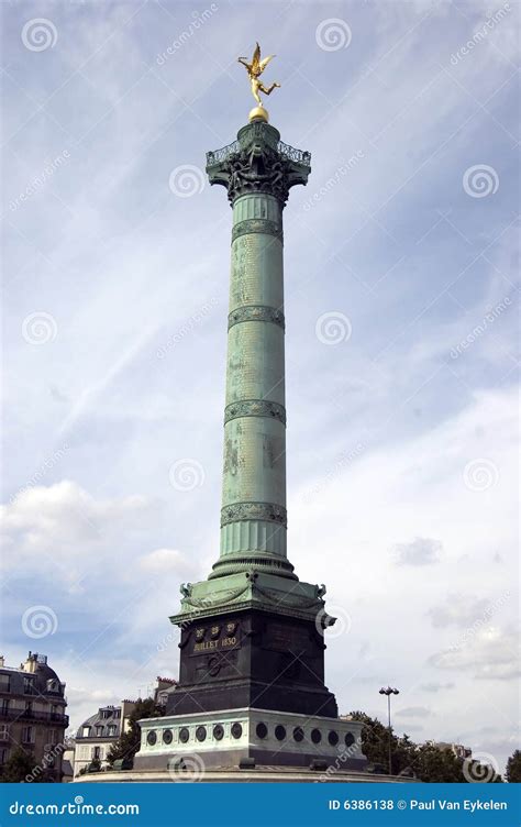 Bastille Monument, Paris France Stock Photo - Image of pillar, france ...