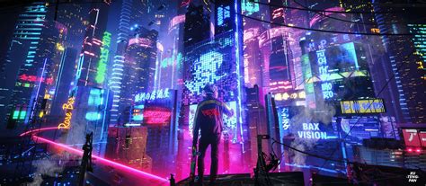 Computer Neon City Wallpapers - Wallpaper Cave