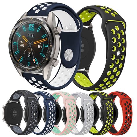 Huawei Watch GT 2 Pro GT2e GT 2 46mm 42mm Strap Sports Double Color Watch band straps ...