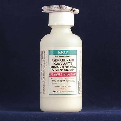 Amoxicillin/Clavulanate Potassium , 400mg/5mL, Suspension, 75mL | McGuff Medical Products