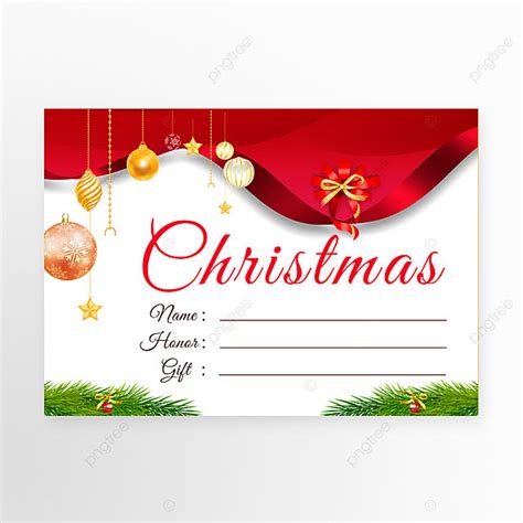 Christmas Gift Voucher Template Template Download on Pngtree