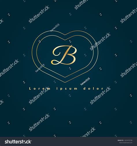 Letter B Gold Logo Concept Designed Stock Vector (Royalty Free ...