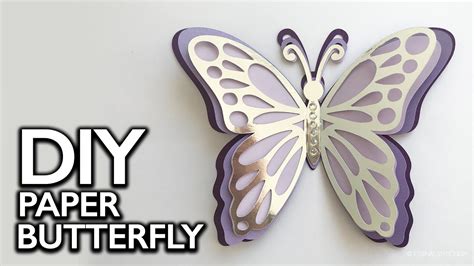 BEAUTIFUL 3D PAPER BUTTERFLY YOU HAVE TO TRY! 3D Paper Butterfly | Hand cut or use cutting ...