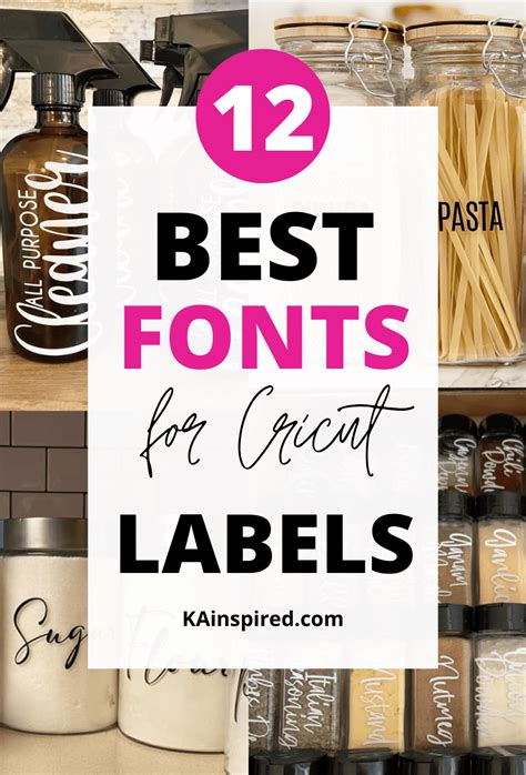 BEST CRICUT FONTS FOR LABELS - KAinspired